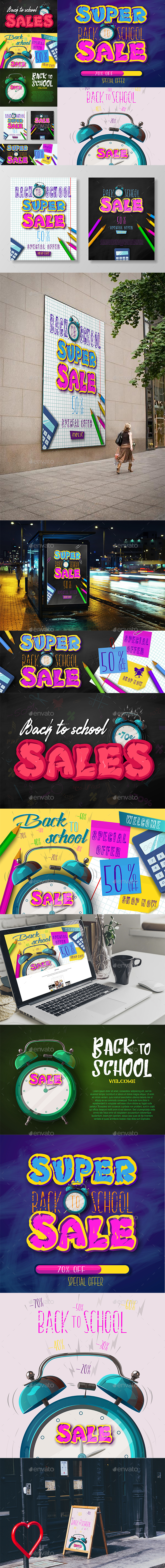 Back to School Sale Banners - Retail Commercial / Shopping