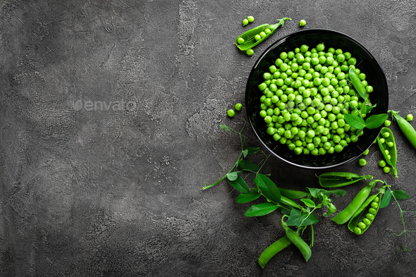 Green peas with pods and leaves Stock Photo by sea_wave | PhotoDune