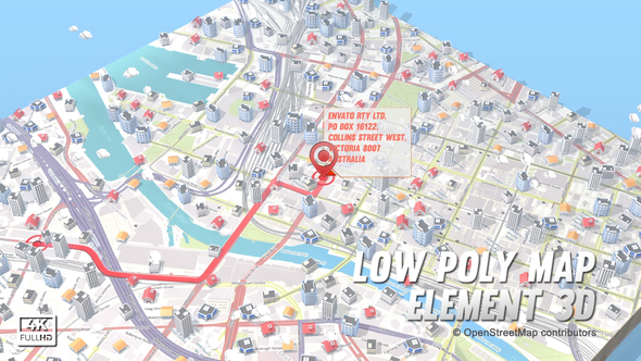 Lowpoly Map Element 3D