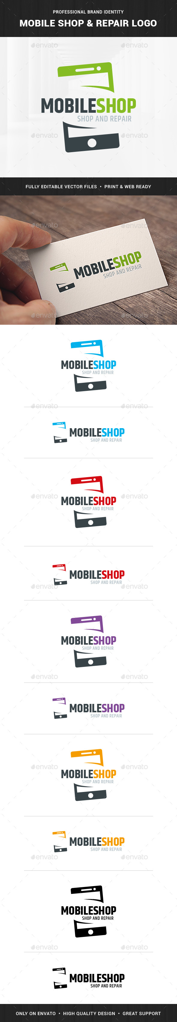 Mobile Shop & Repair Logo - Objects Logo Templates