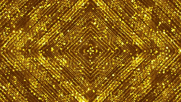 Golden Rhombic Abstract Background