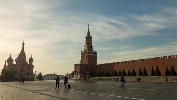 Moscow Kremlin, Red Square. Spasskaya Savior's clock tower.