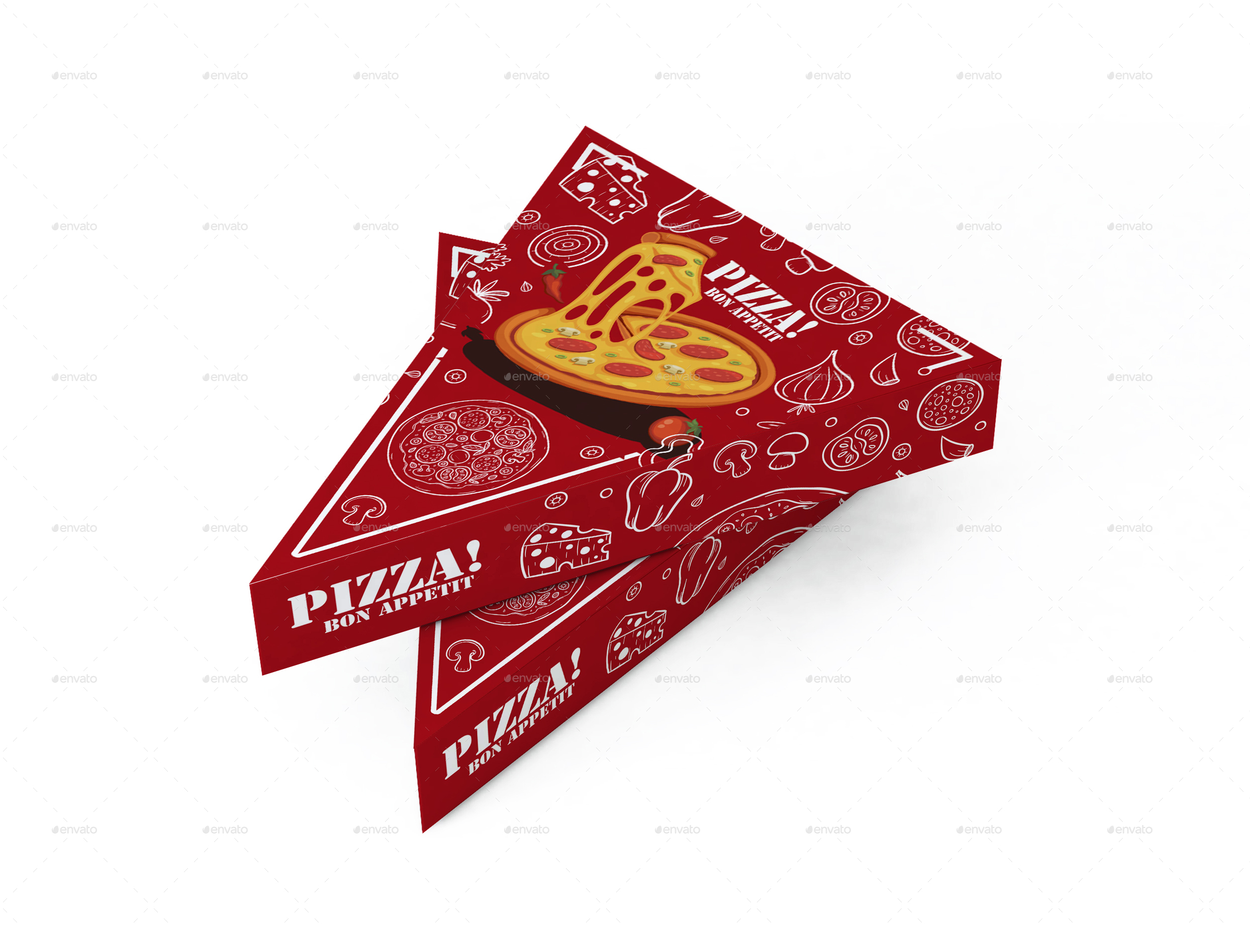 Download Pizza Slice Box Packaging Mockup by akropol | GraphicRiver