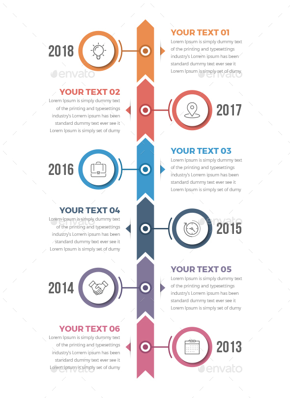 Modern Vertical Timeline Infographics - Infographics