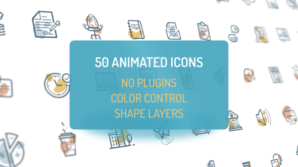 Animated Flat Icons - VideoHive 22324112