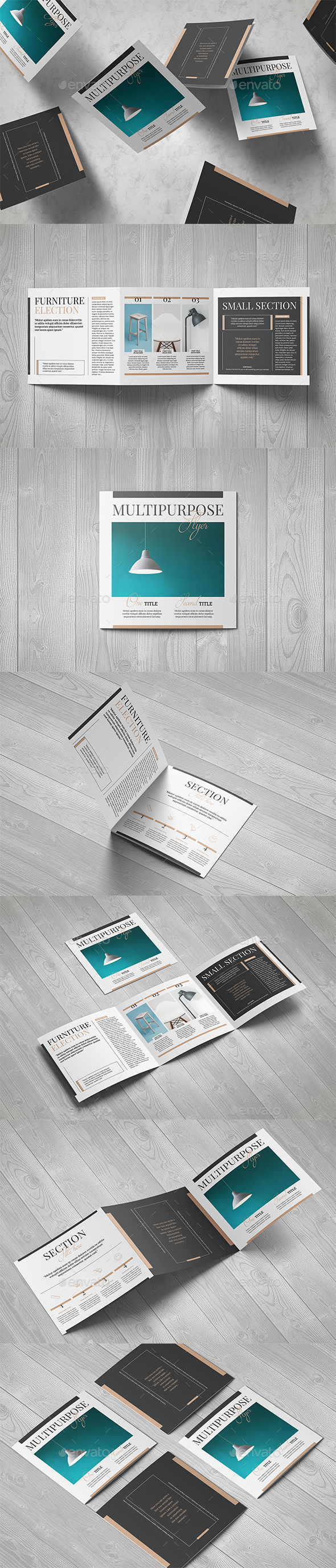 Multipurpose Square Brochure - Brochures Print Templates