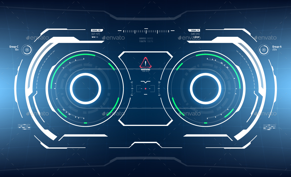 Conceptual 10 Hi-Tech HUD Set, Vectors | GraphicRiver