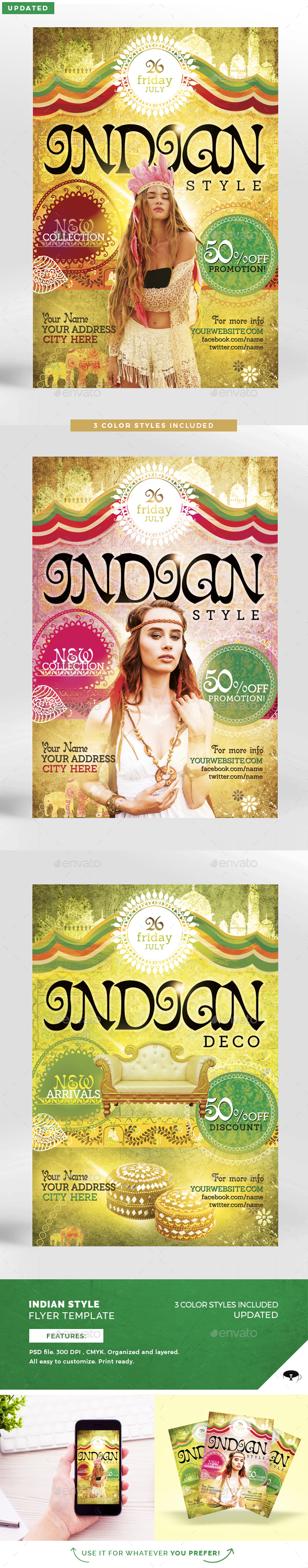 Indian Style Flyer Template - Clubs & Parties Events