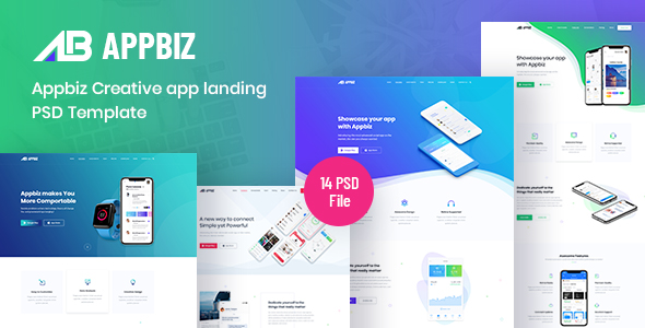 Appbiz- Creative app - ThemeForest 22301766