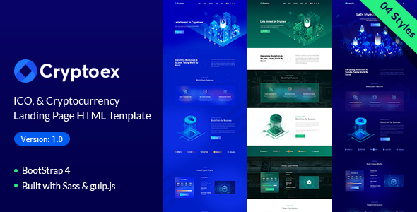 Marvelous Trypto ICO and Cryptocurrency Landing Page HTML Template