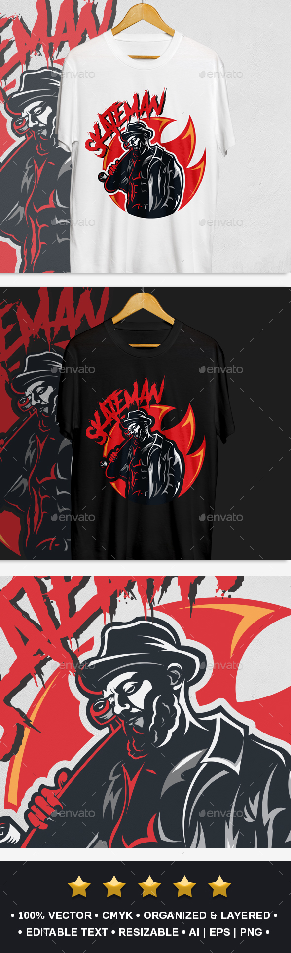 Skateboarder T-Shirt Design - Designs T-Shirts