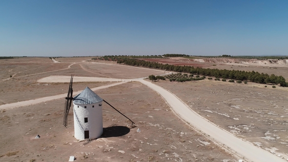Windmills in Campo De Criptana Landscape of Don Quixote alt