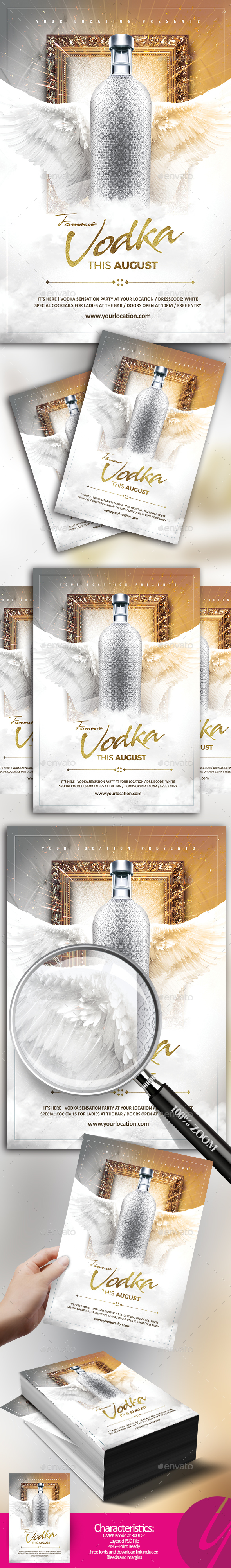 Famous Vodka Flyer - Clubs & Parties Events