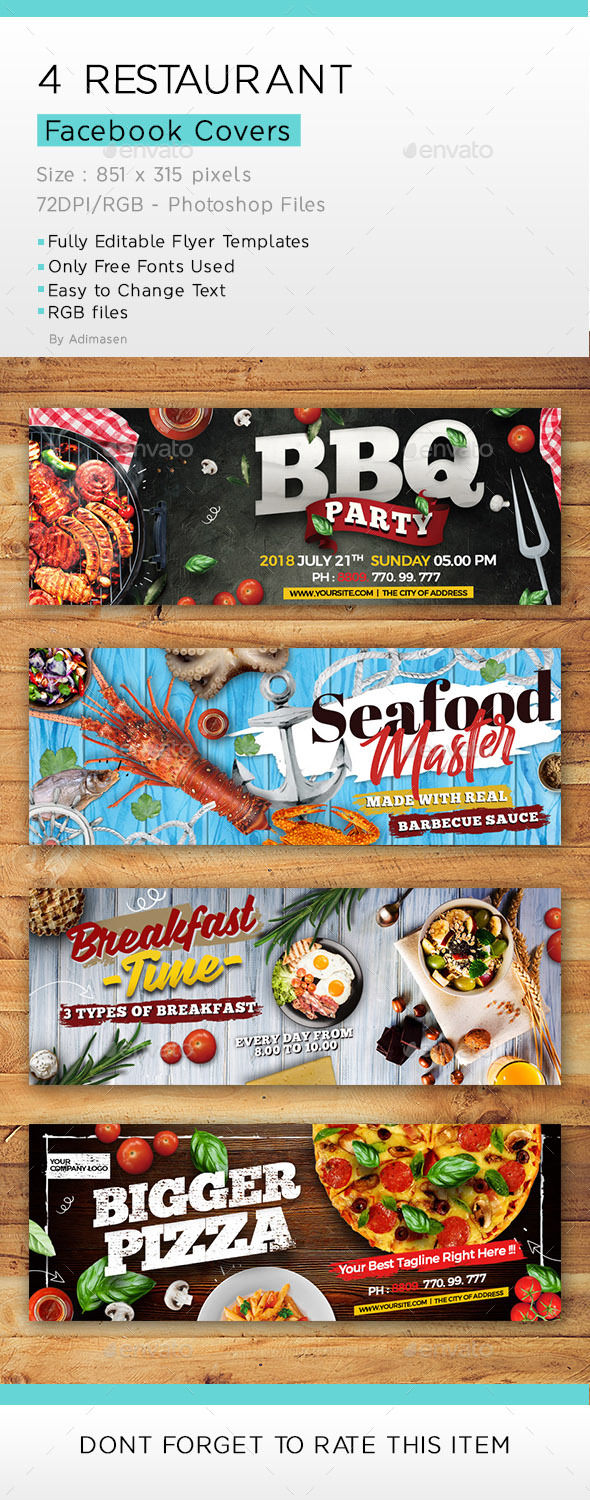 Restaurant Facebook covers