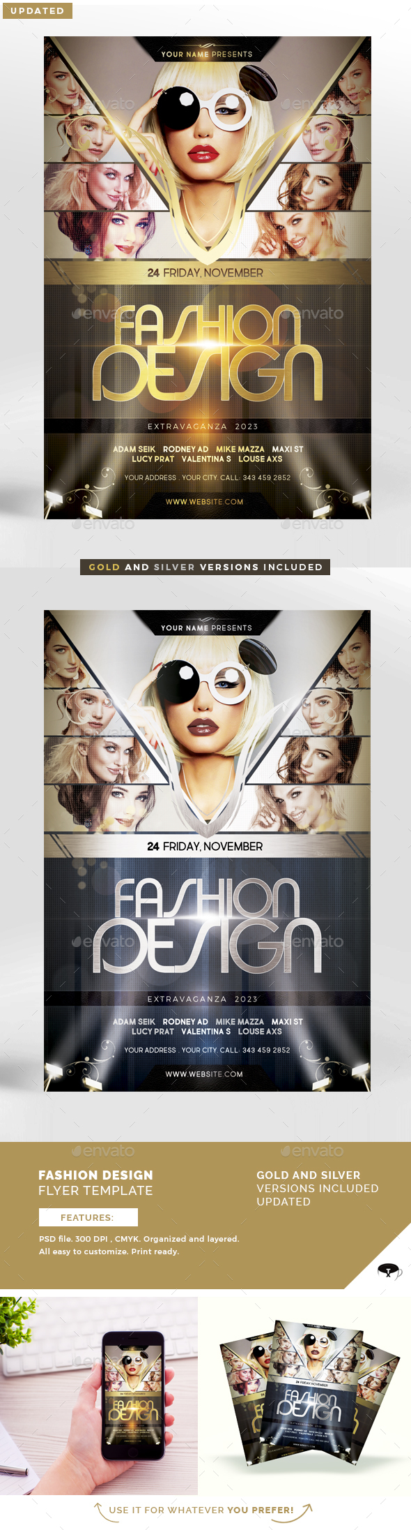 Fashion Design Flyer Template - Flyers Print Templates