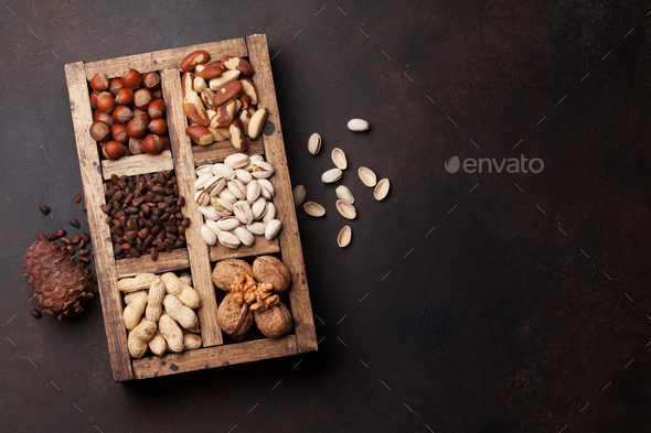 Various nuts selection - Stock Photo - Images