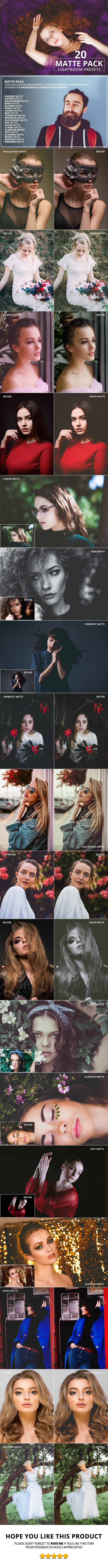 20 Matte Pack Lightroom Presets - Lightroom Presets Add-ons