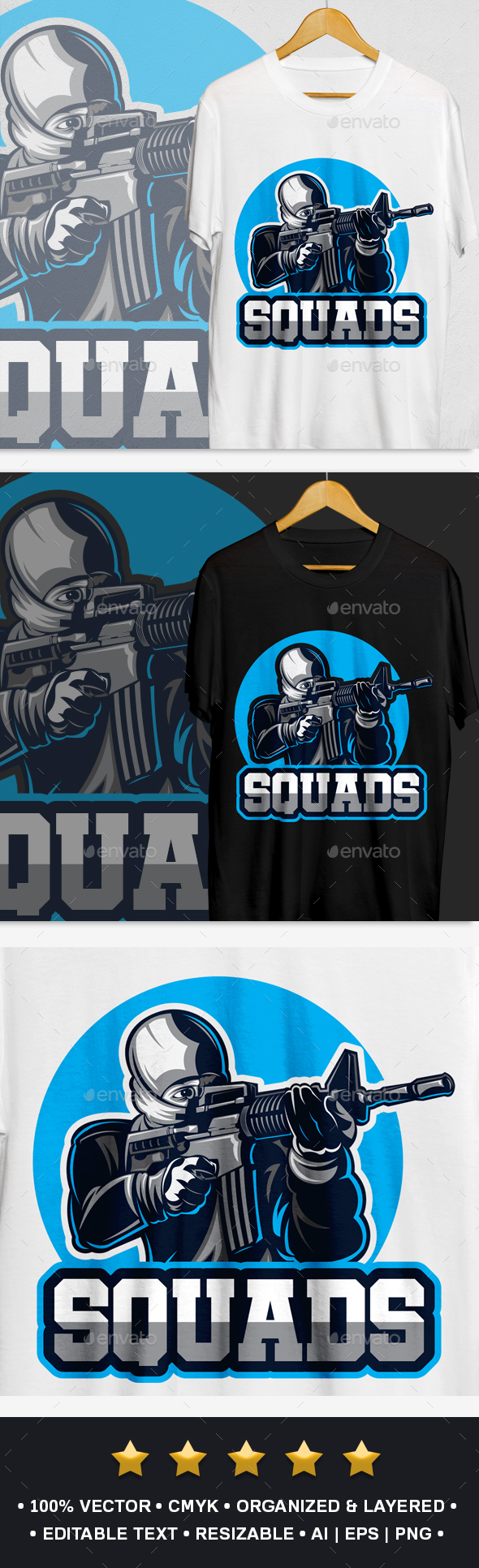 Squads T-Shirt Design - Sports & Teams T-Shirts