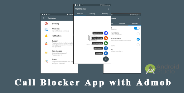 Call Blocker Android App with Admob Intergration - CodeCanyon Item for Sale