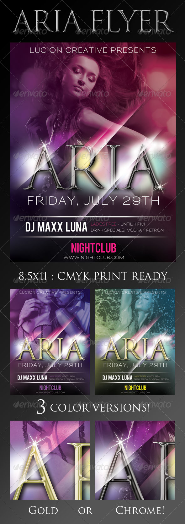 Aria Flyer - Clubs & Parties Events