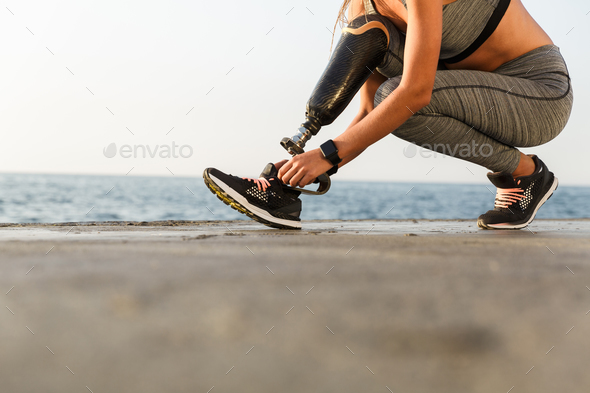 Cropped image of disabled athlete Stock Photo by vadymvdrobot | PhotoDune