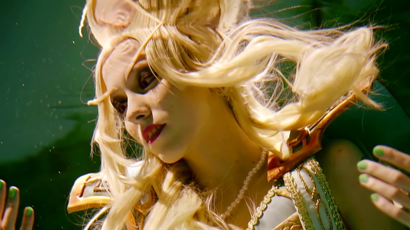 Portrait of a Girl Elf Under Water in the Dark. the Mysterious Fantastic Character alt