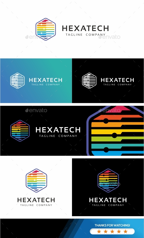 Hexagon Technology Logo Template - Symbols Logo Templates