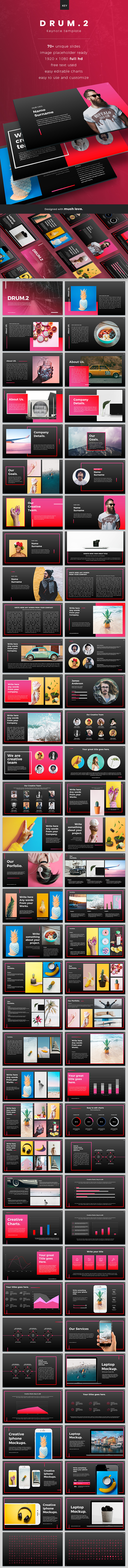 Drum 2 Keynote Template - Keynote Templates Presentation Templates