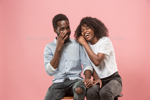 Couple watching sports match on tv at home, celebrating victory, successful game - Stock Photo - Images