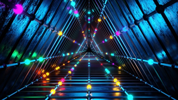 Neon Disco Tunnel 4K alt