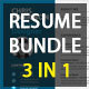 Resume Bundle 3 in 1, Print Templates | GraphicRiver