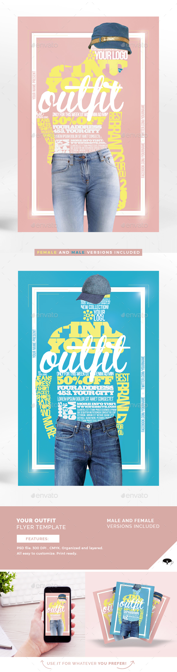 Your Outfit Flyer Template - Flyers Print Templates