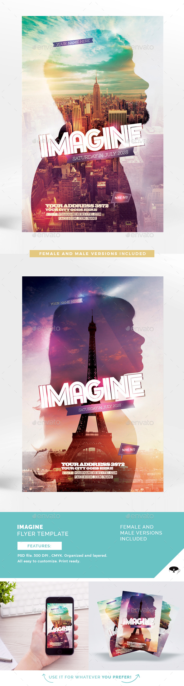 Imagine Flyer Template - Flyers Print Templates