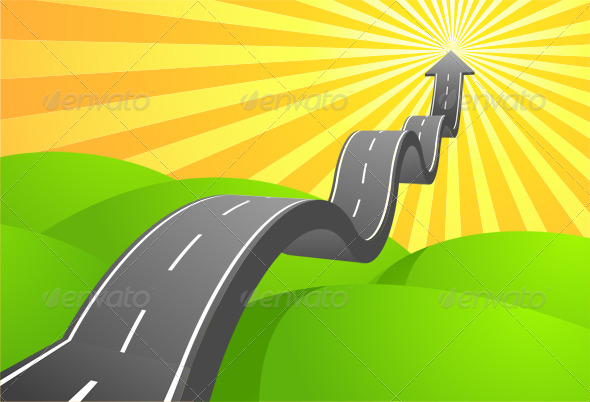 Arrow Road to Sky - Backgrounds Graphics