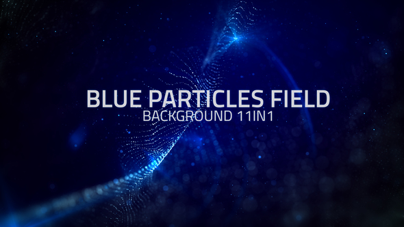 Blue Particles Field Background 11in1