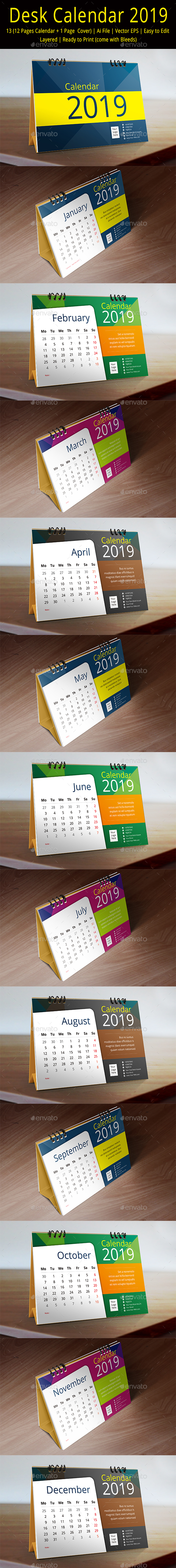 Desk Calendar 2019 - Calendars Stationery