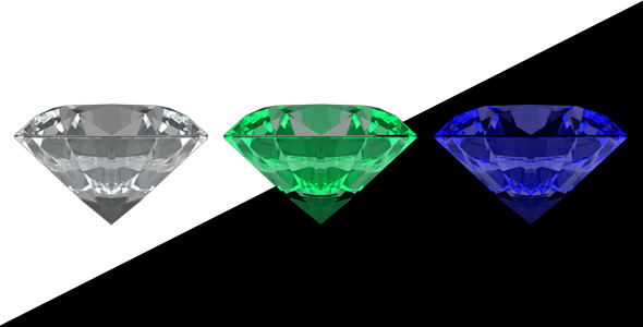 Brilliant Diamond, Emerald And Sapphire