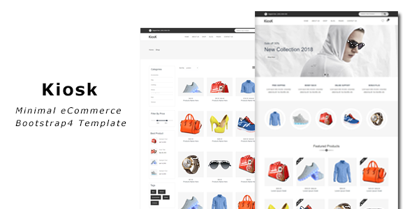 Ecommerce Template Bootstrap 4 Free Serat