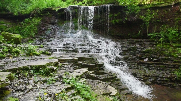 Waterfall in Mountains alt