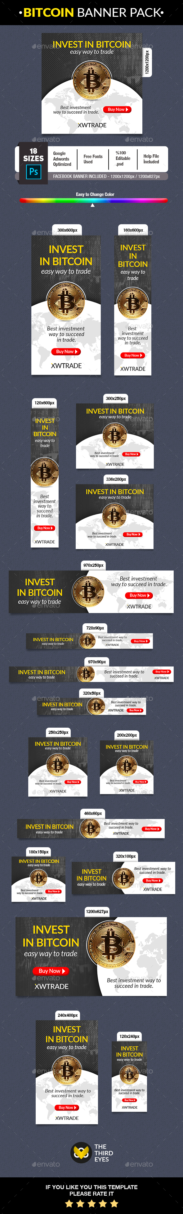 Bitcoin Crypto Currency Banner - Banners & Ads Web Elements