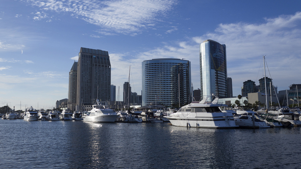 Gentle Pan Across the San Diego Marina alt