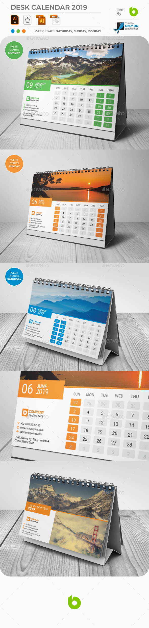 Desk Calendar 2019 - Calendars Stationery