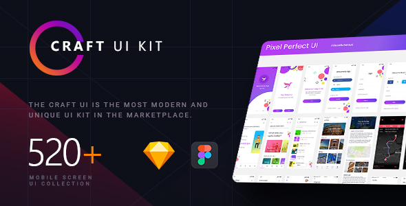 Craft | A Multipurpose and Multi Business Mobile UI Kit - Sketch Templates