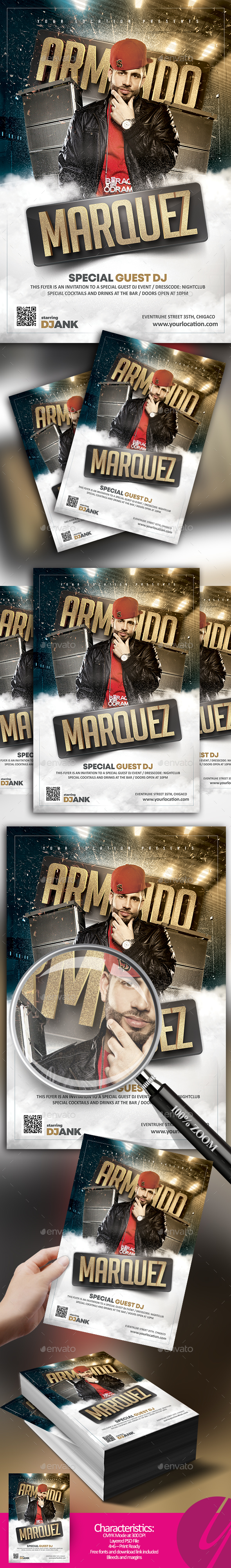 Guest Starring Flyer - Clubs & Parties Events