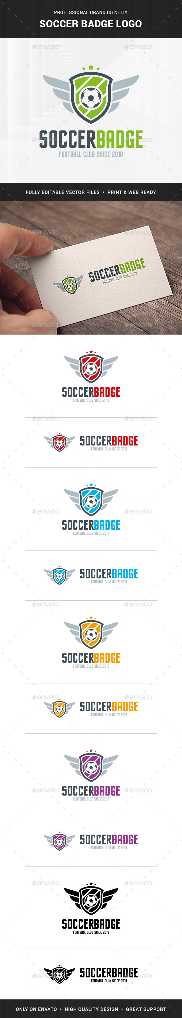 Soccer Badge Logo Template - Crests Logo Templates