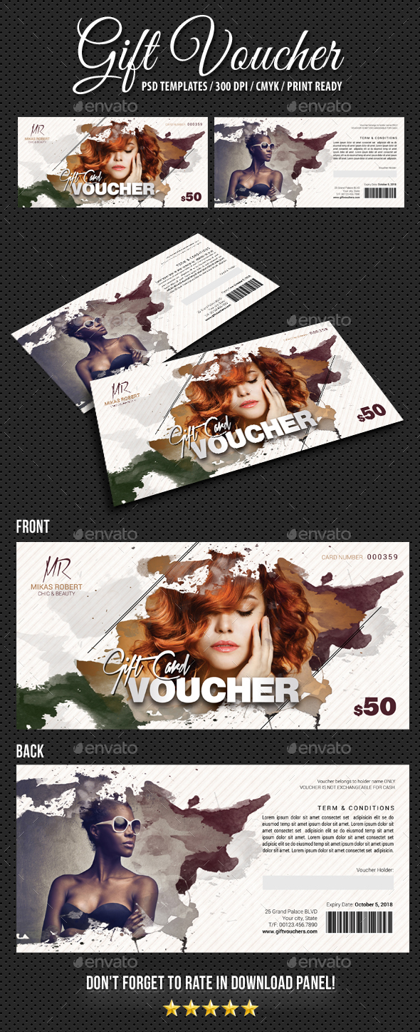 Gift Voucher V14 - Cards & Invites Print Templates
