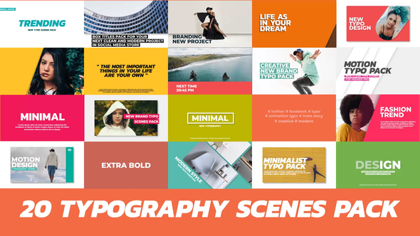 20 Trendy Typography Scenes