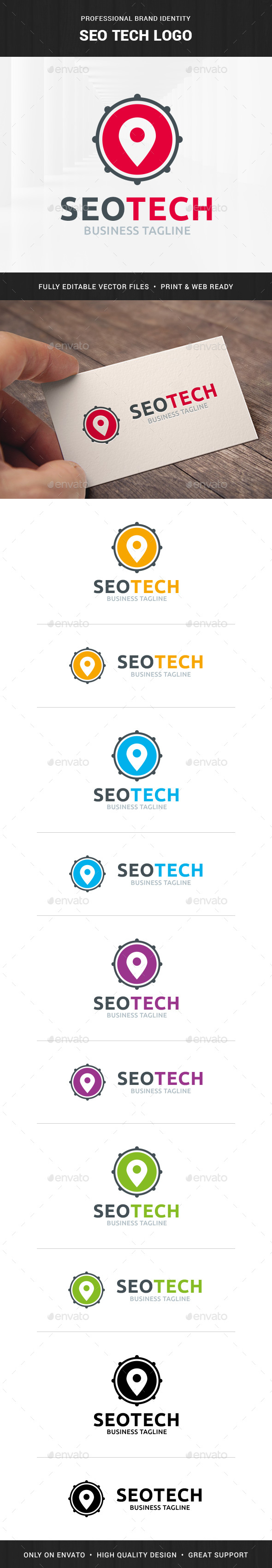 Seo Tech Logo Template - Symbols Logo Templates