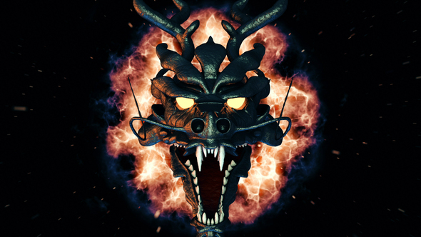 Chinese Dragon Head VJ Loop alt