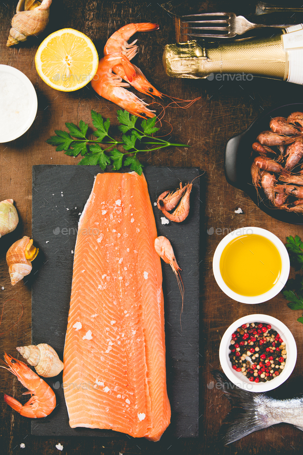 salmon fillet - Stock Photo - Images